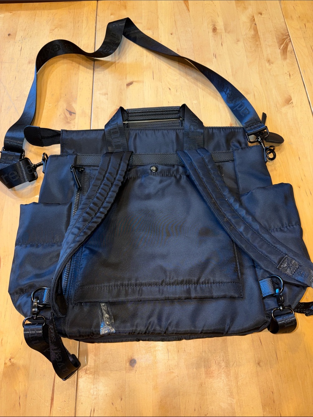 Black Convertible Shoulder/Backpack Bag